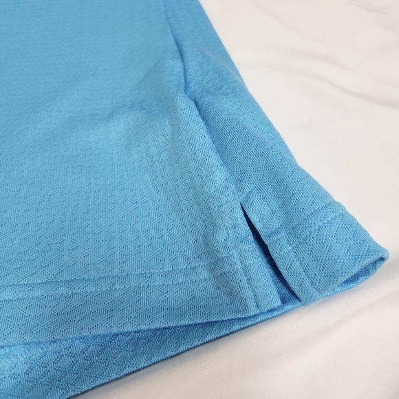 Adidas Clima Cool Womens Golf Polo Shirt On Size Medium Blue And White - Picture 4 of 9